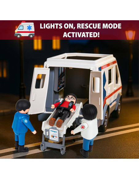 Juguete Ambulancia Push & Go Playkidiz con Luces y Sonidos Juguete Ambulancia Push & Go Playkidiz con Luces y Sonidos