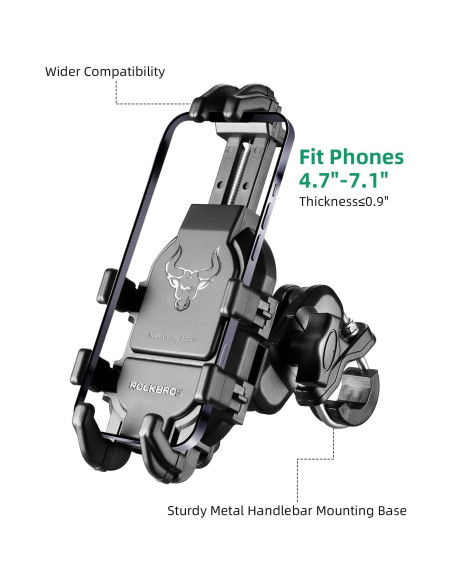 Soporte de Teléfono ROCKBROS para Bicicleta y Motocicleta 4.7-7.1" Soporte de Teléfono ROCKBROS para Bicicleta y Motocicleta 4.7-7.1"