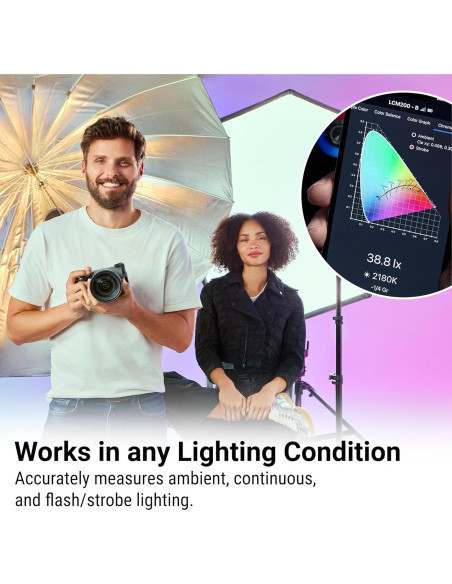 Medidor de Luz y Color Datacolor LCM200 - Bluetooth, Portátil Medidor de Luz y Color Datacolor LCM200 - Bluetooth, Portátil