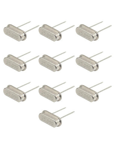 10 Osciladores de Cristal de Cuarzo 25MHz HC-49S Risingsaplings