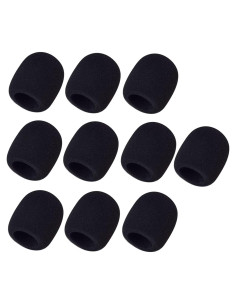 Paquete de 10 Cubiertas de Espuma Mudder para Micrófono Negro