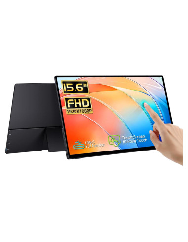 Monitor Portátil CAPERAVE 15.6" FHD Táctil HDMI USB-C