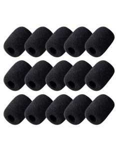 Paquete de 15 protectores de micrófono de espuma SUMAJU