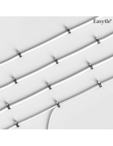 Abrazaderas de Cable de Plástico Easytle 100 Pcs 10mm Negros