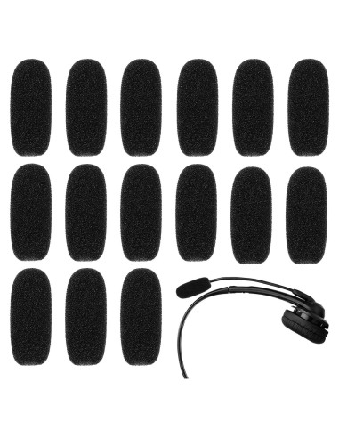 Paquete de 15 fundas de micrófono espuma Lavalier 3.5 cm