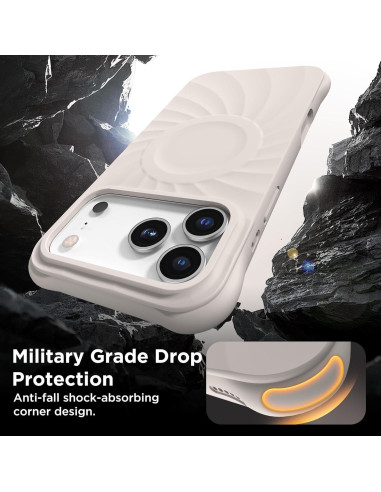 Funda Magnética COFFKER para iPhone 17 Pro Max - Silicona Piedra