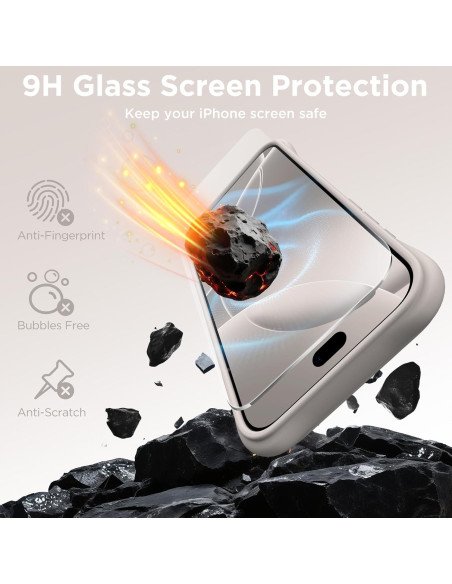 Funda Magnética COFFKER para iPhone 17 Pro Max - Silicona Piedra Funda Magnética COFFKER para iPhone 17 Pro Max - Silicona Piedra