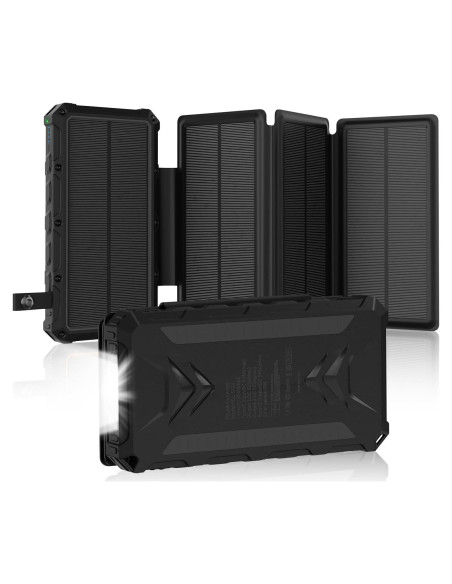 Cargador Solar 20000mAh HDL-519X Carga Rápida 3A 4 Paneles Cargador Solar 20000mAh HDL-519X Carga Rápida 3A 4 Paneles