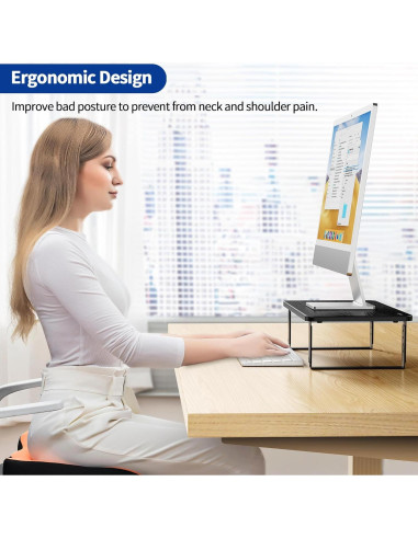 Soporte para Monitor Ajustable BESIGN MS01 - Negro, 20kg