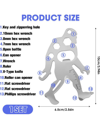 Multiherramienta 11 en 1 Bigfoot EBQOSK Acero Inoxidable