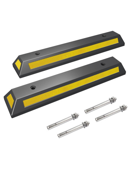 Tope de Estacionamiento LEIDGG para Garaje 45.72 cm con Reflectantes Tope de Estacionamiento LEIDGG para Garaje 45.72 cm con Reflectantes