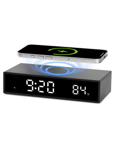 Reloj Despertador Digital OhM-ega con Carga Inalámbrica 15W