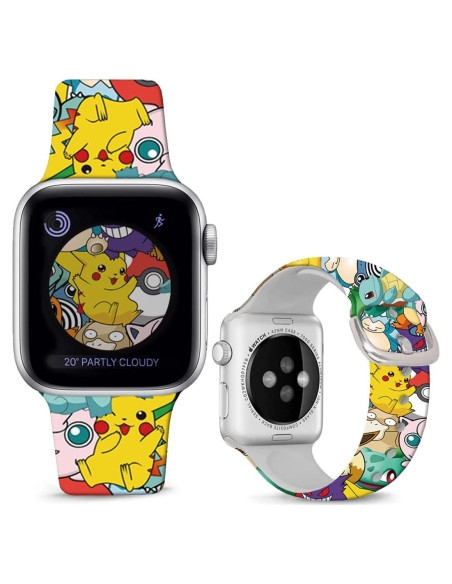 Correa de Silicona Pikachu para Apple Watch 42-49mm Hepsun Correa de Silicona Pikachu para Apple Watch 42-49mm Hepsun