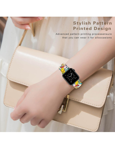 Correa de Silicona Pikachu para Apple Watch 42-49mm Hepsun