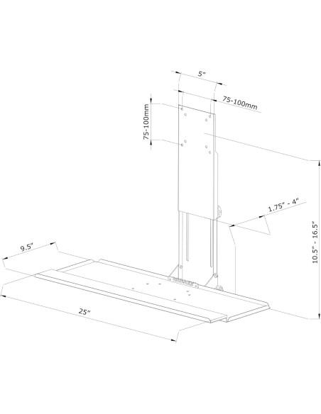 Bandeja para Teclado y Ratón VIVO MOUNT-KB02 Ajustable Bandeja para Teclado y Ratón VIVO MOUNT-KB02 Ajustable