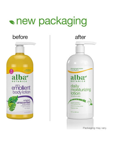 Loción Hidratante Diaria Alba Botanica 32 Oz Sin Fragancia
