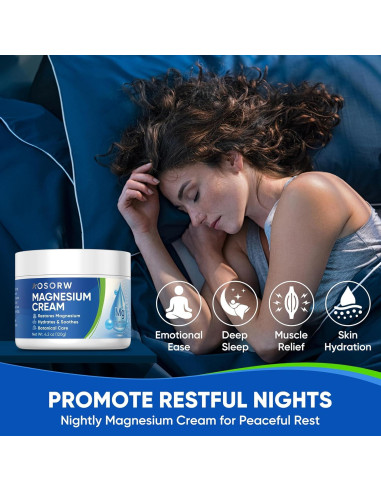 Crema Tópica de Magnesio AOSORW 120ml - Alivio Muscular y Relajación