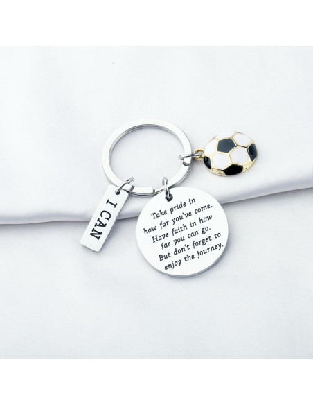 Llavero de Fútbol FUSTMW en Acero Inoxidable Plata 3 cm Llavero de Fútbol FUSTMW en Acero Inoxidable Plata 3 cm