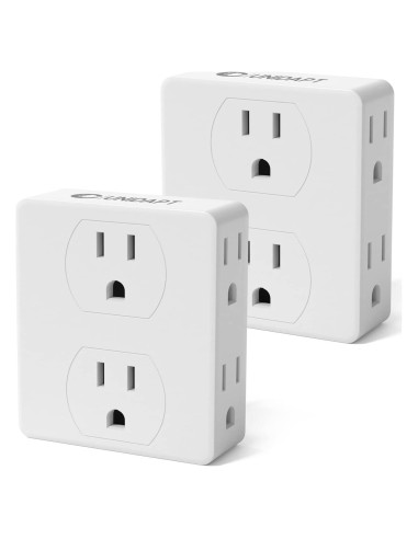 Divisor de Enchufe Múltiple Unidapt 6 Tomas AC Blanco