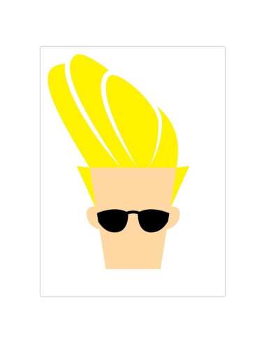 Calcomanía Johnny Bravo Leyland Designs 12.7 cm A Prueba de Agua