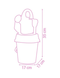 Cubo de Playa Smoby Princesas Disney con Regadera y Molde 2