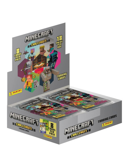 Cartas de Intercambio Panini Minecraft 2025 - Caja 18 Fundas Cartas de Intercambio Panini Minecraft 2025 - Caja 18 Fundas