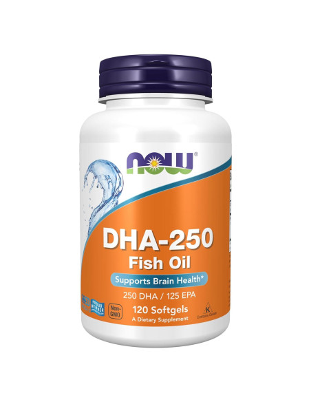 Suplemento Omega-3 NOW Foods DHA 250 EPA 125 120 Gelatinas Suplemento Omega-3 NOW Foods DHA 250 EPA 125 120 Gelatinas