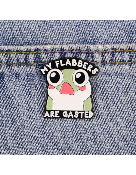 Pin de Esmalte Humorístico Mis Flabbers Están Sorprendidos Pin de Esmalte Humorístico Mis Flabbers Están Sorprendidos