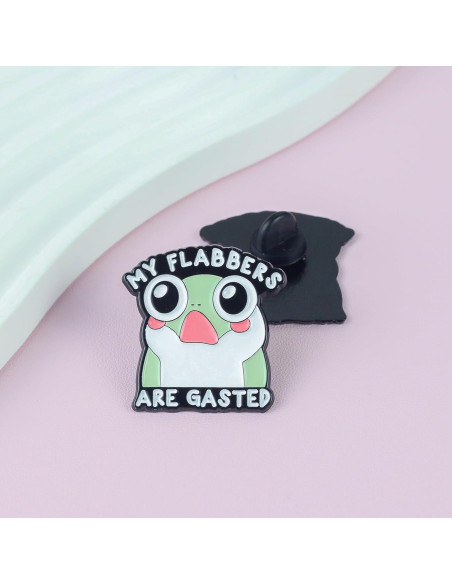 Pin de Esmalte Humorístico Mis Flabbers Están Sorprendidos Pin de Esmalte Humorístico Mis Flabbers Están Sorprendidos