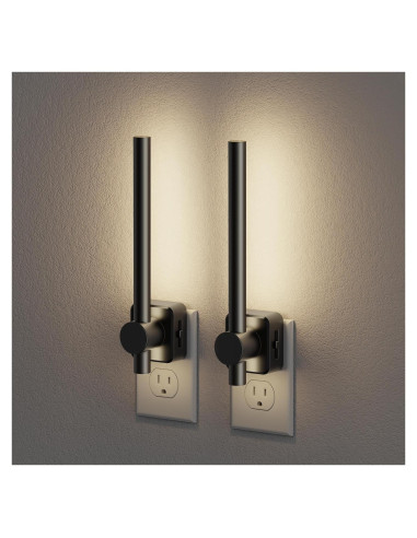 Luz Nocturna LED JandCase 2 Paquete 5000K Regulable con Sensor