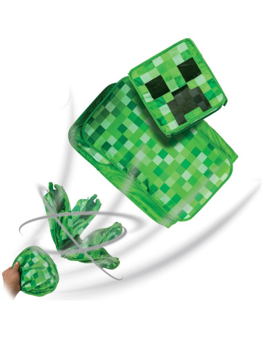 Disfraz Oficial de Minecraft Creeper para Niños T. M (7-8)