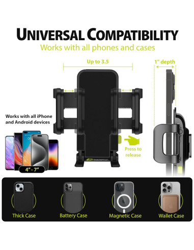 Soporte para Teléfono Bracketron TripGrip para Coche - Ajustable