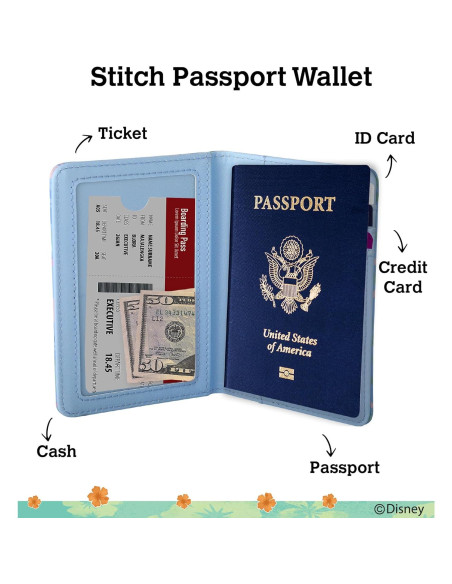 Cubierta de Pasaporte Disney Stitch Tropical - SallyRose Cubierta de Pasaporte Disney Stitch Tropical - SallyRose