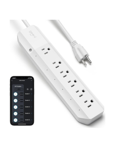 Protector de Sobretensión Inteligente Geeni 6 Salidas Wi-Fi