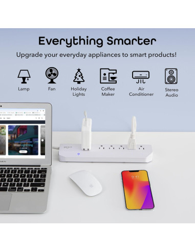 Protector de Sobretensión Inteligente Geeni 6 Salidas Wi-Fi
