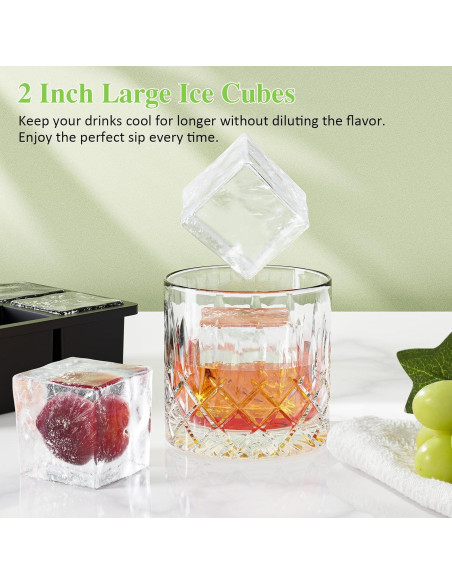Bandeja de Hielo Grande GGUW para Whisky - 18 Cubos 5 cm Bandeja de Hielo Grande GGUW para Whisky - 18 Cubos 5 cm