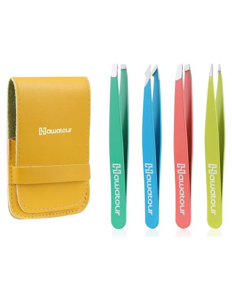Juego de Pinzas HAWATOUR 4 Piezas Acero Inoxidable Multicolor Juego de Pinzas HAWATOUR 4 Piezas Acero Inoxidable Multicolor