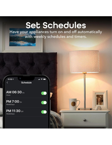 Protector de Sobretensión Inteligente Geeni 6 Salidas Wi-Fi