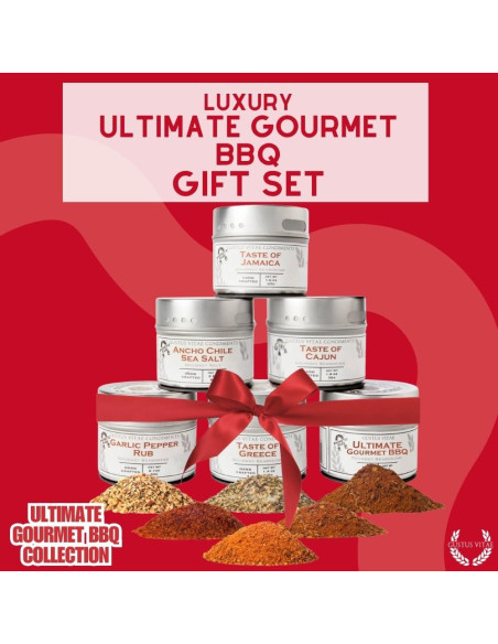 Colección de Sazonadores BBQ Gourmet Gustus Vitae - 6 Latas Colección de Sazonadores BBQ Gourmet Gustus Vitae - 6 Latas