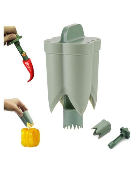 Extractor de Semillas de Pimiento 2 en 1 Genérico - Fácil Limpieza Extractor de Semillas de Pimiento 2 en 1 Genérico - Fácil Limpieza