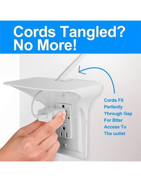 Estante de Pared para Tomacorrientes LOUIS FELT - 2 Unidades Blanco Estante de Pared para Tomacorrientes LOUIS FELT - 2 Unidades Blanco