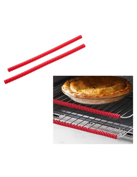 Protectores de Rejilla de Horno Qishing, Silicona Roja, 2 Piezas Protectores de Rejilla de Horno Qishing, Silicona Roja, 2 Piezas
