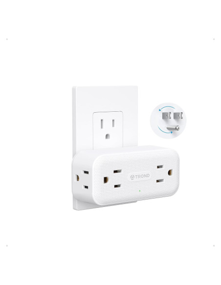 Extensor de Enchufe Rotatorio TROND 4 AC 900J Blanco Extensor de Enchufe Rotatorio TROND 4 AC 900J Blanco