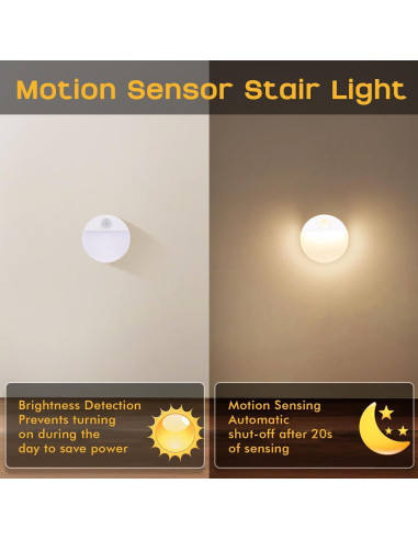 Paquete de 3 luces LED de sensor de movimiento Guankaidianzishangwu