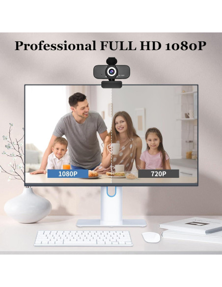 Cámara Web Full HD 1080p SZGIARUY con Micrófono y Trípode Cámara Web Full HD 1080p SZGIARUY con Micrófono y Trípode
