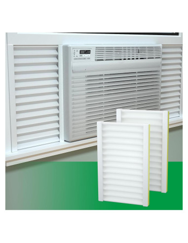 Panel Aislante para Aire Acondicionado SZZSAF 2 Paneles 42 cm Blanco