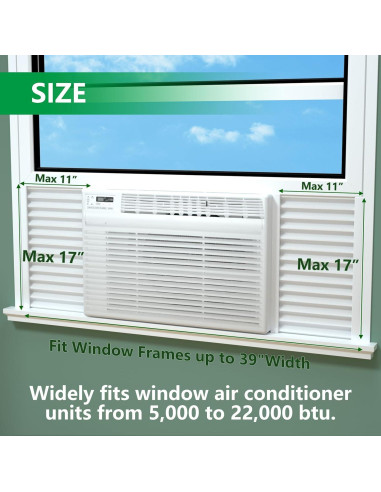 Panel Aislante para Aire Acondicionado SZZSAF 2 Paneles 42 cm Blanco