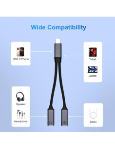 Adaptador USB C a Auriculares y Cargador 100W JBJBBG 2