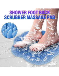 Alfombrilla Exfoliante para Pies GoetGeas Antideslizante Azul 2