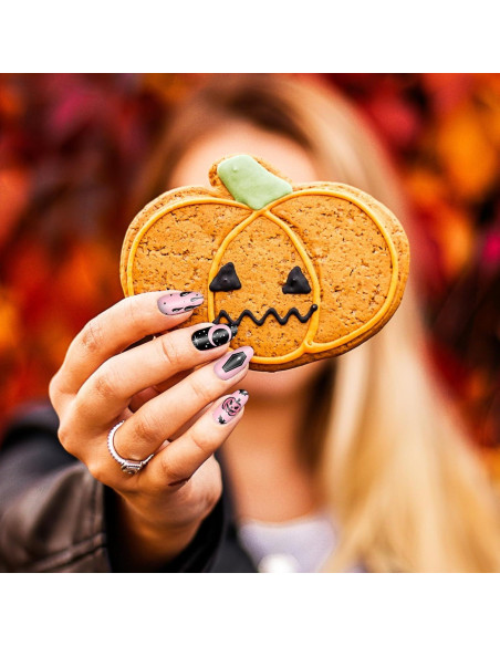 Placas de Uñas Halloween Whaline 4 Pcs Estampado Fantasmas Placas de Uñas Halloween Whaline 4 Pcs Estampado Fantasmas